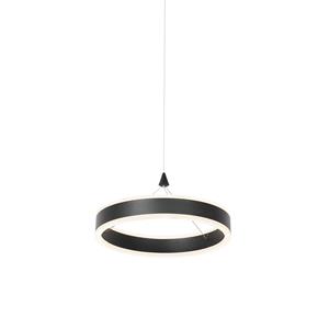 QAZQA Hanglamp zwart 30 cm incl. LED 3-staps dimbaar - Lyani