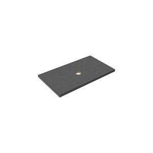 Thebalux Type wastafelblad 80x46cm frame mat zwart Keramiek Dark Grey 2TY80076D