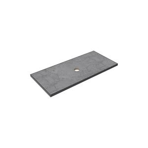 Thebalux Type wastafelblad 100x46cm frame mat zwart Keramiek Petra Grey 2TY100076P