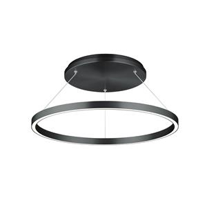 Knapstein LED hanglamp Lisa-D, ringvormig, zwart