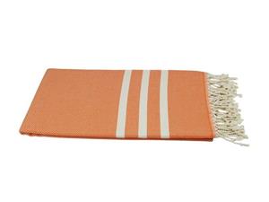 My Hamam Hamamtücher »Hamam Handtuch für Strand 100x180 orange Saray« (1-St), saugstark, schwere Qualität