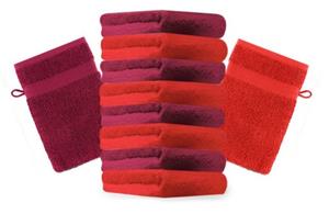 Betz Waschhandschuh »10 Stück Waschhandschuhe Premium 100% Baumwolle Waschlappen Set 16x21 cm Farbe rot und dunkelrot«