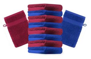 Betz Waschhandschuh »10 Stück Waschhandschuhe Premium 100% Baumwolle Waschlappen Set 16x21 cm Farbe Royalblau und dunkelrot«