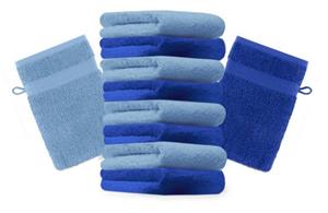 Betz Waschhandschuh »10 Stück Waschhandschuhe Premium 100% Baumwolle Waschlappen Set 16x21 cm Farbe Royalblau und hellblau«