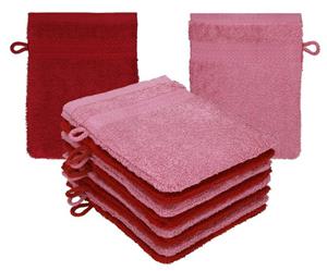 Betz Waschhandschuh »10 Stück Waschhandschuhe Premium 100% Baumwolle Waschlappen Set 16x21 cm Farbe rubinrot - Beere«