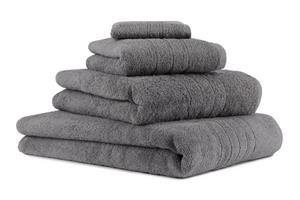 Betz Handtuch Set »4-TLG. Handtuch-Set Deluxe 100% Baumwolle 1 Badetuch 1 Duschtuch 1 Handtuch 1 Seiftuch Farbe anthrazit grau« (4-tlg)
