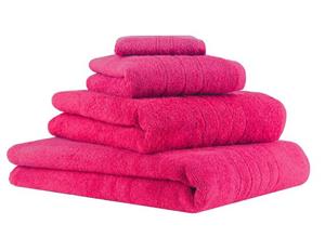Betz Handtuch Set »4-TLG. Handtuch-Set Deluxe 100% Baumwolle 1 Badetuch 1 Duschtuch 1 Handtuch 1 Seiftuch Farbe Fuchsia« (4-tlg)