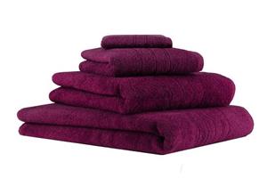 Betz Handtuch Set »4-TLG. Handtuch-Set Deluxe 100% Baumwolle 1 Badetuch 1 Duschtuch 1 Handtuch 1 Seiftuch Farbe Pflaume« (4-tlg)