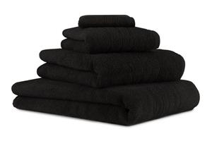 Betz Handtuch Set »4-TLG. Handtuch-Set Deluxe 100% Baumwolle 1 Badetuch 1 Duschtuch 1 Handtuch 1 Seiftuch Farbe schwarz« (4-tlg)
