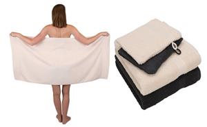 Betz Handtuch Set »5 TLG. Handtuch Set Single Pack 100% Baumwolle 1 Duschtuch 2 Handtücher 2 Waschhandschuhe«