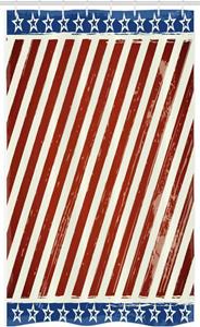 Abakuhaus Duschvorhang »Badezimmer Deko Set aus Stoff mit Haken« Breite 120 cm, Höhe 180 cm, 4. Juli Old Glory Stripes