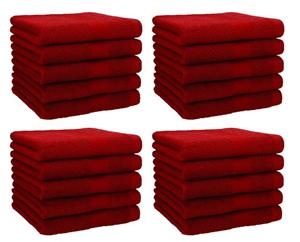 Betz Gästehandtücher »20 Stück Gästehandtücher Premium 100% Baumwolle Gästetuch-Set 30x50 cm Farbe rubinrot«