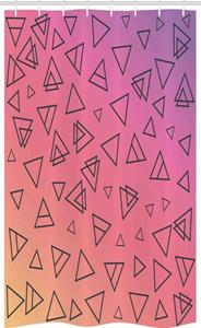 Abakuhaus Duschvorhang »Badezimmer Deko Set aus Stoff mit Haken« Breite 120 cm, Höhe 180 cm, 1990er Jahre Angular Muster Triangles
