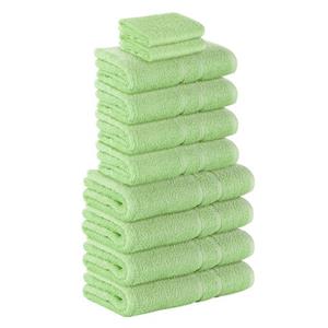 StickandShine Handtuch Set »2x Gästehandtuch 4x Handtücher 4x Duschtücher als SET in verschiedenen Farben (10 Teilig) 100% Baumwolle 500 GSM Frottee 10er Handtuch Pack« (Spa