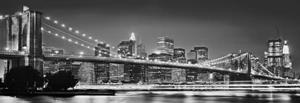 Komar Fototapete »Brooklyn Bridge«, glatt, Motiv, (Packung, 1 St., 400 x 140 cm (Breite x Höhe), Deutsches Qualitätsvlies (155 g/m). Formstabil, strapazierfähig, geruchsfrei