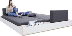 Müller Small Living Futonbett MAUDE Bett, Überlänge 210 cm