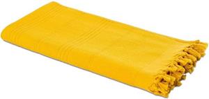 Carenesse Badetuch »2in1 Hamamtuch 90x190 cm gelb Saunahandtuch Strandtuch Badetuch«, Zweiseitiges Hamam Handtuch Pestemal Fouta Yogatuch Campingtuch