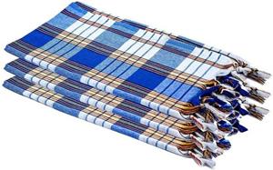Carenesse Hamamtücher »3x Classic blau 80x170 cm Pestemal Fouta Strandtuch Saunatuch towel«, 100% Baumwolle saugfähig & schnelltrocknende beach towel Backpacker