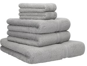 Betz Handtuch Set »5-TLG. Handtuch-Set Gold 100% Baumwolle Qualität 600 g/m² 1 Duschtuch 2 Handtücher 2 Seiftücher Farbe silbergrau«