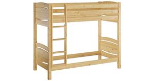 Erst-Holz Stockbett 90x200 Kiefer massiv ohne Zubehör natur Gr. 90 x 200