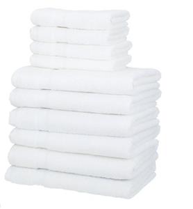 Betz Handtuch Set »10-TLG. Handtuch-Set Palermo 100% Baumwolle 4 Gästetücher 6 Handtücher Farbe weiß«