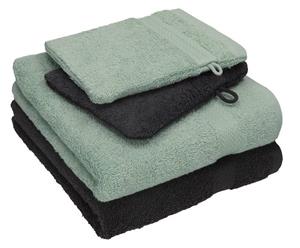 Betz Handtuch Set »4 tlg. Handtuch Set HAPPY Pack 100% Baumwolle 2 Handtücher 2 Waschhandschuhe«