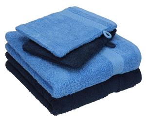 Betz Handtuch Set »4 TLG. Handtuch Set Happy Pack 100% Baumwolle 2 Handtücher 2 Waschhandschuhe« (4-tlg)