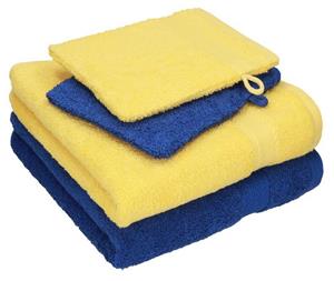 Betz Handtuch Set »4 TLG. Handtuch Set Happy Pack 100% Baumwolle 2 Handtücher 2 Waschhandschuhe« (4-tlg)