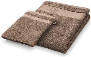 DESCAMPS Handtuch Set »Handtuch & Waschlappen«, 2-tlg Set Handtuch & Waschlappen Kakao Cacao Braun