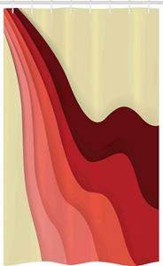 Abakuhaus Duschvorhang »Badezimmer Deko Set aus Stoff mit Haken« Breite 120 cm, Höhe 180 cm, 1970 Abstract Farbe Wave-Design-