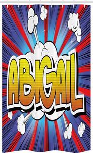Abakuhaus Duschvorhang »Badezimmer Deko Set aus Stoff mit Haken« Breite 120 cm, Höhe 180 cm, Abigail Comic Female Name