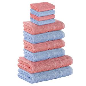 StickandShine Handtuch Set »2 farbig / 4x Gästehandtuch 4x Handtücher 2x Duschtücher als SET in verschiedenen Farben (10 Teilig) 100% Baumwolle 500 GSM Frottee 10er Handtuch Pack&