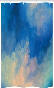 Abakuhaus Duschvorhang »Badezimmer Deko Set aus Stoff mit Haken« Breite 120 cm, Höhe 180 cm, Ölgemälde Pastel Abstract Sky