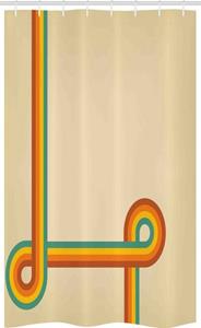 Abakuhaus Duschvorhang »Badezimmer Deko Set aus Stoff mit Haken« Breite 120 cm, Höhe 180 cm, 1970 Geometrische Stil gewirbelte Linien