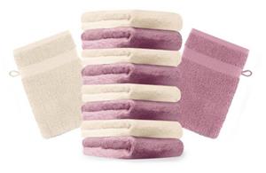 Betz Waschhandschuh »10 Stück Waschhandschuhe Premium 100% Baumwolle Waschlappen Set 16x21 cm Farbe altrosa und beige« (10-tlg)