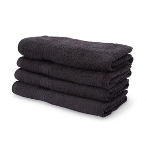 Lumaland Handtuch Set »Premium Handtücher« (Set, 4-tlg), 4er Set Handtücher 50 x 100 cm aus 100 % Baumwolle 500 g/m² mit Aufhänger anthrazit