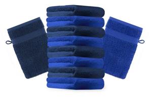 Betz Waschhandschuh »10 Stück Waschhandschuhe Premium 100% Baumwolle Waschlappen Set 16x21 cm Farbe dunkelblau und Royalblau«