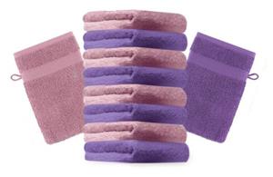 Betz Waschhandschuh »10 Stück Waschhandschuhe Premium 100% Baumwolle Waschlappen Set 16x21 cm Farbe lila und Altrosa«