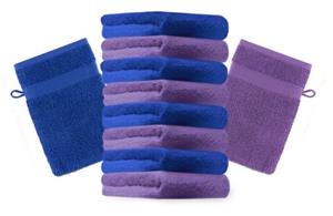 Betz Waschhandschuh »10 Stück Waschhandschuhe Premium 100% Baumwolle Waschlappen Set 16x21 cm Farbe lila und Royalblau«