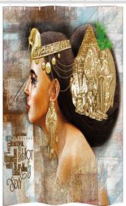 Abakuhaus Duschvorhang »Badezimmer Deko Set aus Stoff mit Haken« Breite 120 cm, Höhe 180 cm, ägyptisch Königin Kleopatra