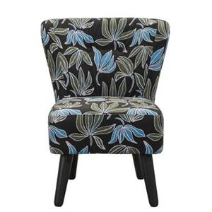 Disney LEEN x Mariska fauteuil Halmstad - stof Leaves - groen/blauw