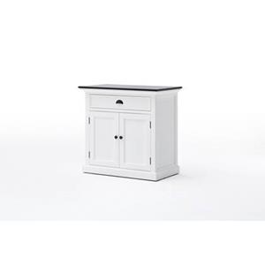 Hioshop HalifaxContrast dressoir met 2 deuren en 1 lade, in wit met