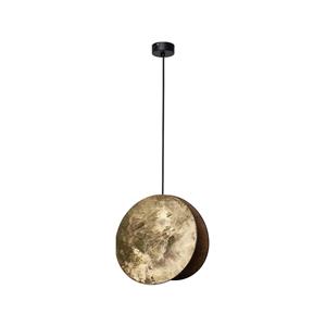 Nowodvorski Lighting Hanglamp Wheel van fineerhout, goud