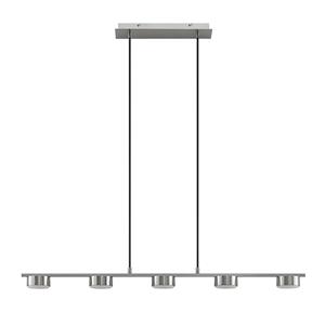 LINDBY Kaylou LED-Pendellampe, 5-fl., nickel