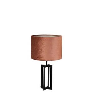Light & Living Tafellamp Mace/Gemstone - Zwart/Terra - Ø30x56cm