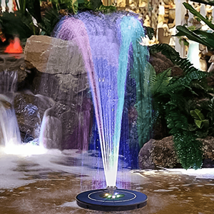 Solar fontein Jet - Fontein op zonne energie - Multicolor - Inclusief afstandsbediening