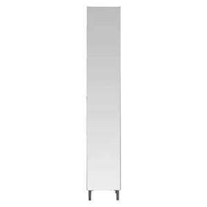 Leen Bakker Badkamerkast Milaan - grijs - met spiegel - 182x32x33 cm