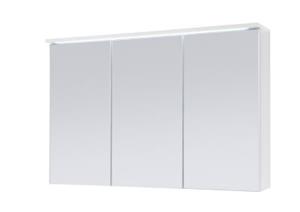 Aileenstore Badmöbel Spiegelschrank DUO mit LED Beleuchtung weiß