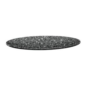 Topalit Smartline rond tafelblad zwart granietcm