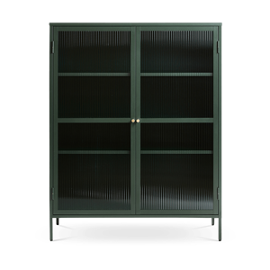 Olivine Katja metalen vitrinekast groen - 140 x 40